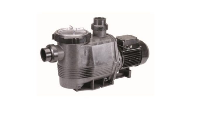 Swimming pool pump with transparent strainer lid